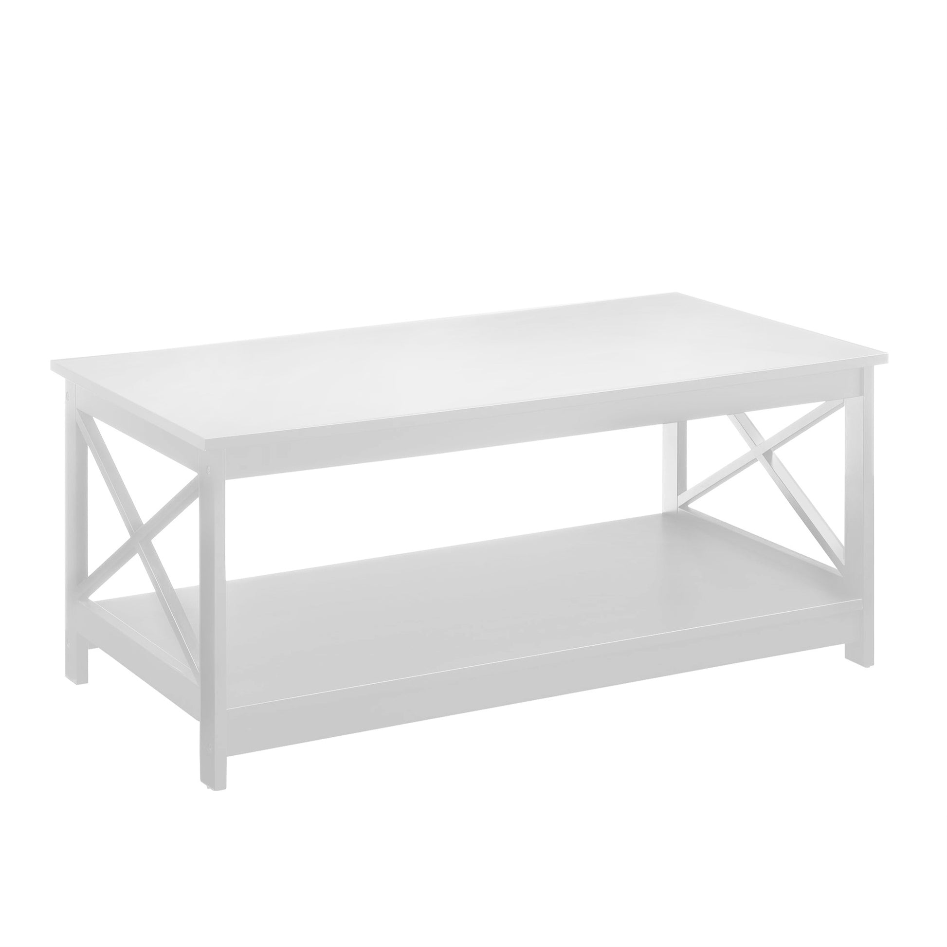 CasaFoyer Oxford Coffee Table with Shelf - Enhance Your Home Decor with this Stylish and Functional Table. Perfect for Showcasing Collectibles. Shelf Sold Separately.