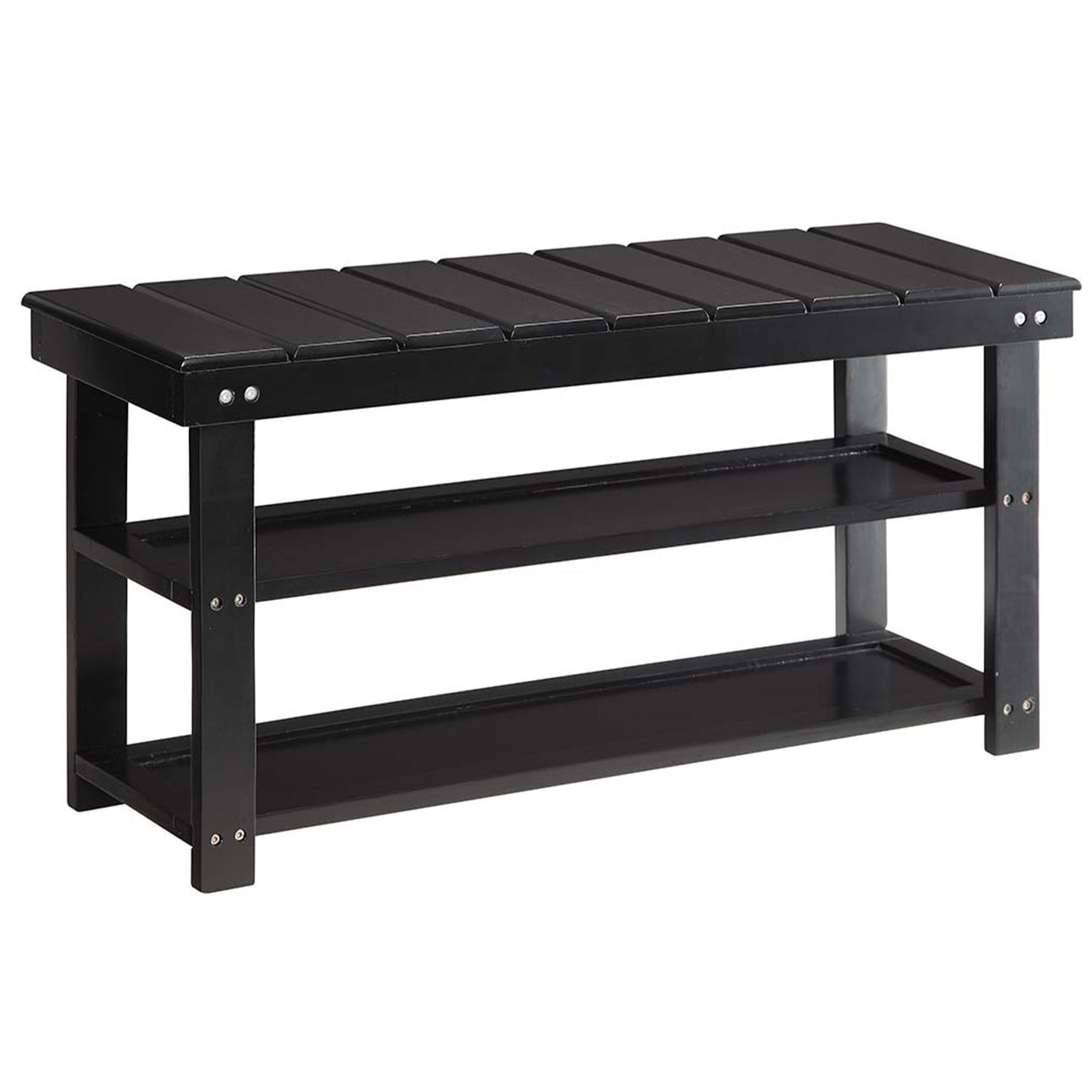 CasaFoyer Oxford Utility Mudroom Bench with Shelves - Contemporary Elegance, Comfortable Seating, Ideal Storage Solution for Entryway - MDF and Solid Wood Construction - Easy Assembly - Stylish Hallway Storage Bench