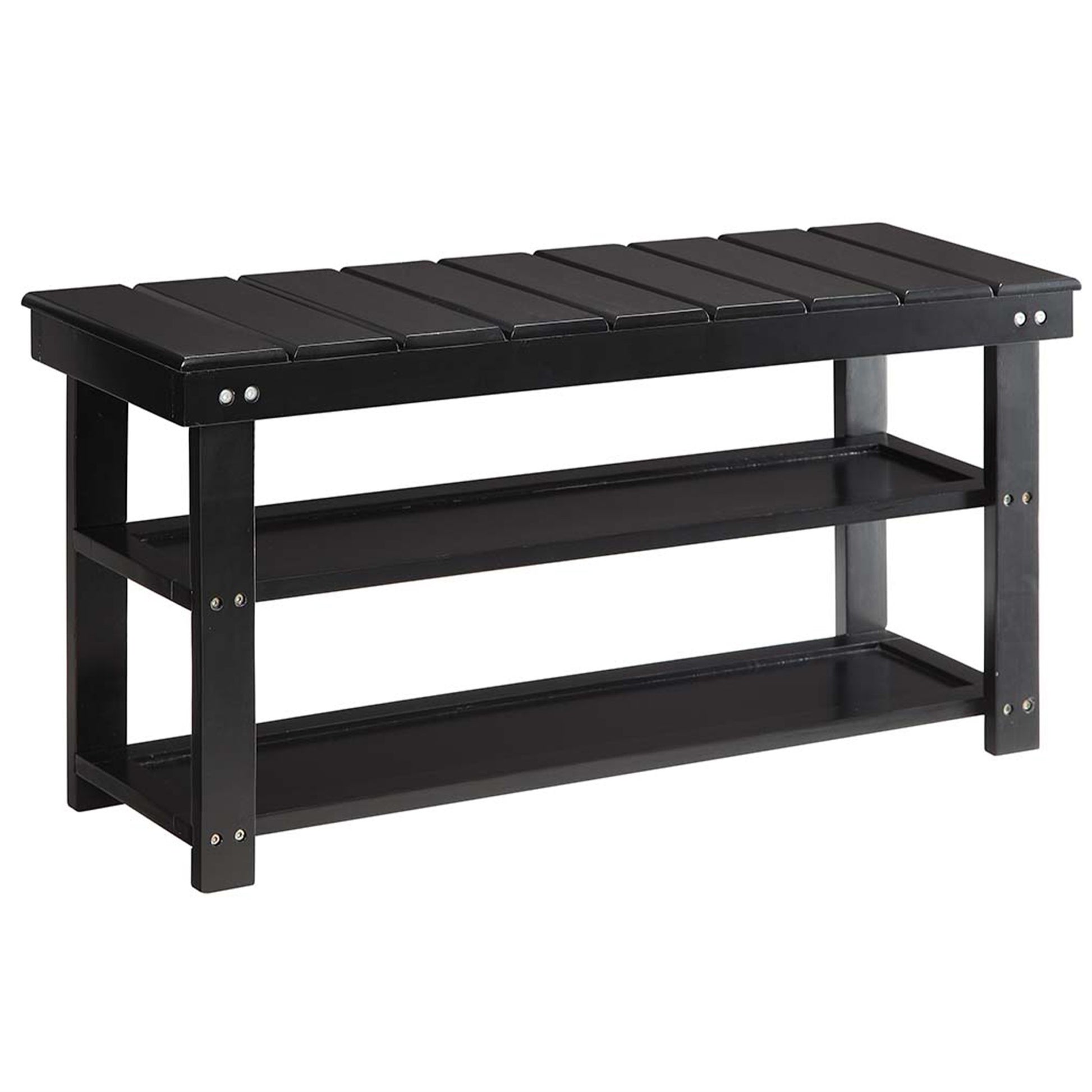 CasaFoyer Oxford Utility Mudroom Bench with Shelves - Contemporary Elegance, Comfortable Seating, Ideal Storage Solution for Entryway - MDF and Solid Wood Construction - Easy Assembly - Stylish Hallway Storage Bench