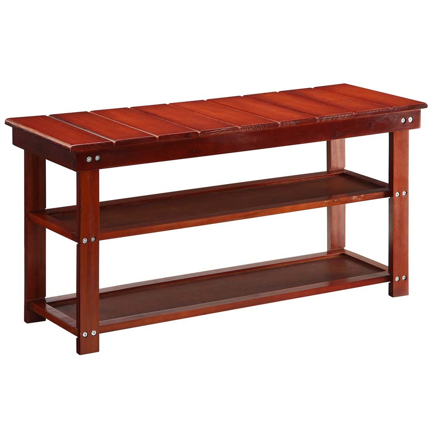 CasaFoyer Oxford Utility Mudroom Bench with Shelves - Convenient Storage & Comfortable Seating - MDF & Solid Wood - Easy Assembly - CasaFoyer