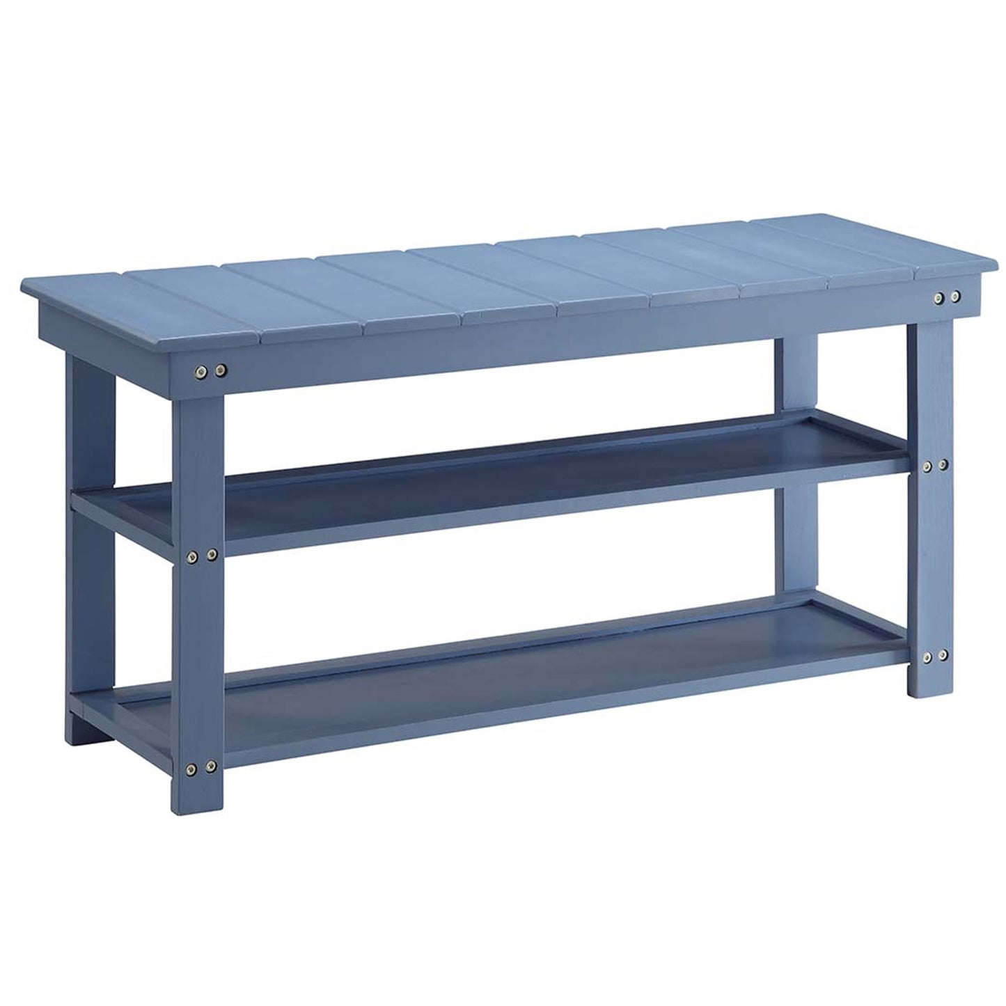 CasaFoyer Oxford Utility Mudroom Bench with Shelves - Contemporary Style, Comfortable Seating, 2 Lower Shelves, Entryway Storage Solution