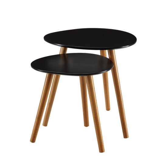 CasaFoyer Oslo Nesting End Tables - Stylish Mid Century Design, Versatile & Functional, Multiple Finishes, Solid Wood Legs, Easy Assembly. Perfect for any decor.