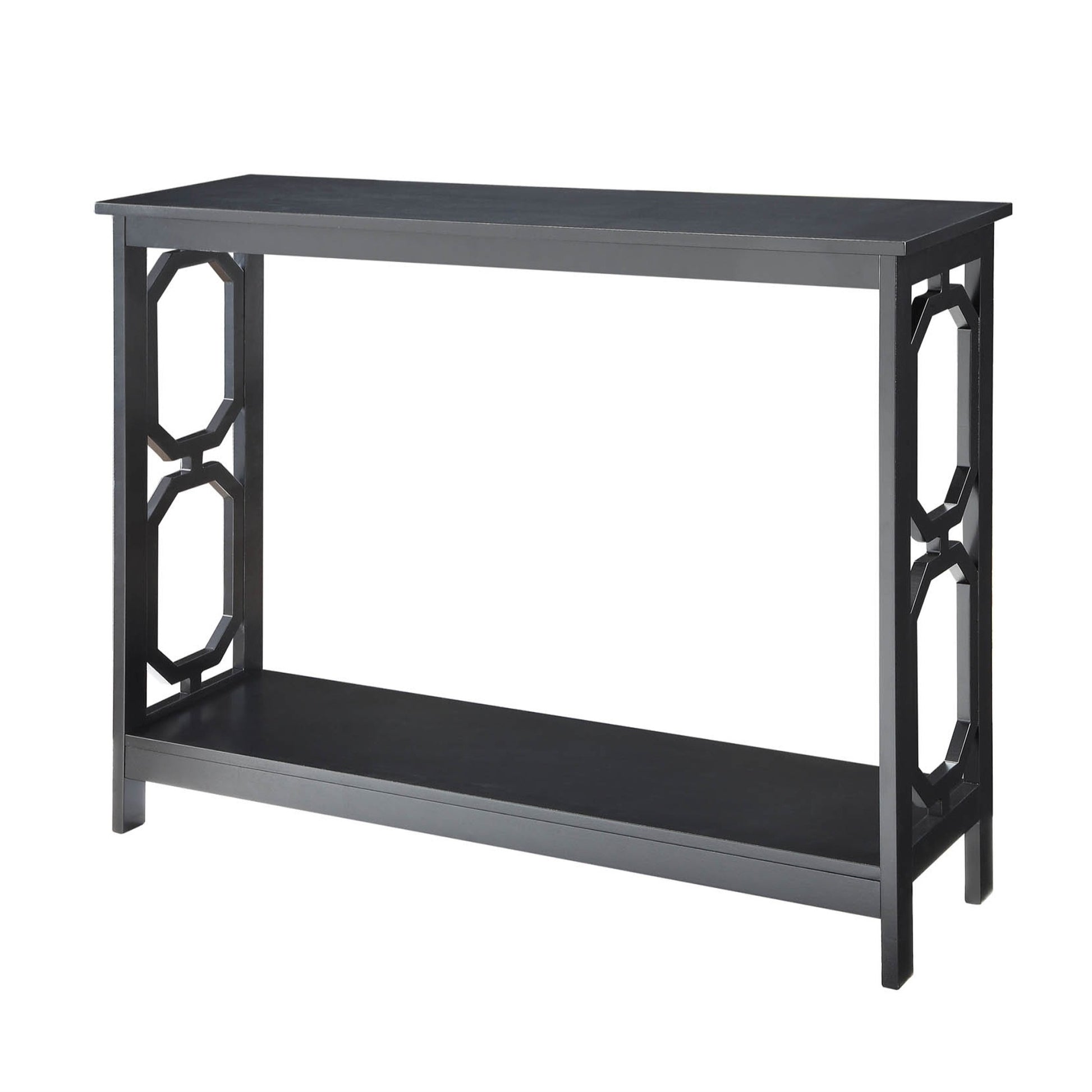 CasaFoyer "Stylish Omega Console Table with Shelf by - Contemporary Design, Ample Display Space, Easy Assembly - Perfect for Entryway or Living Room"