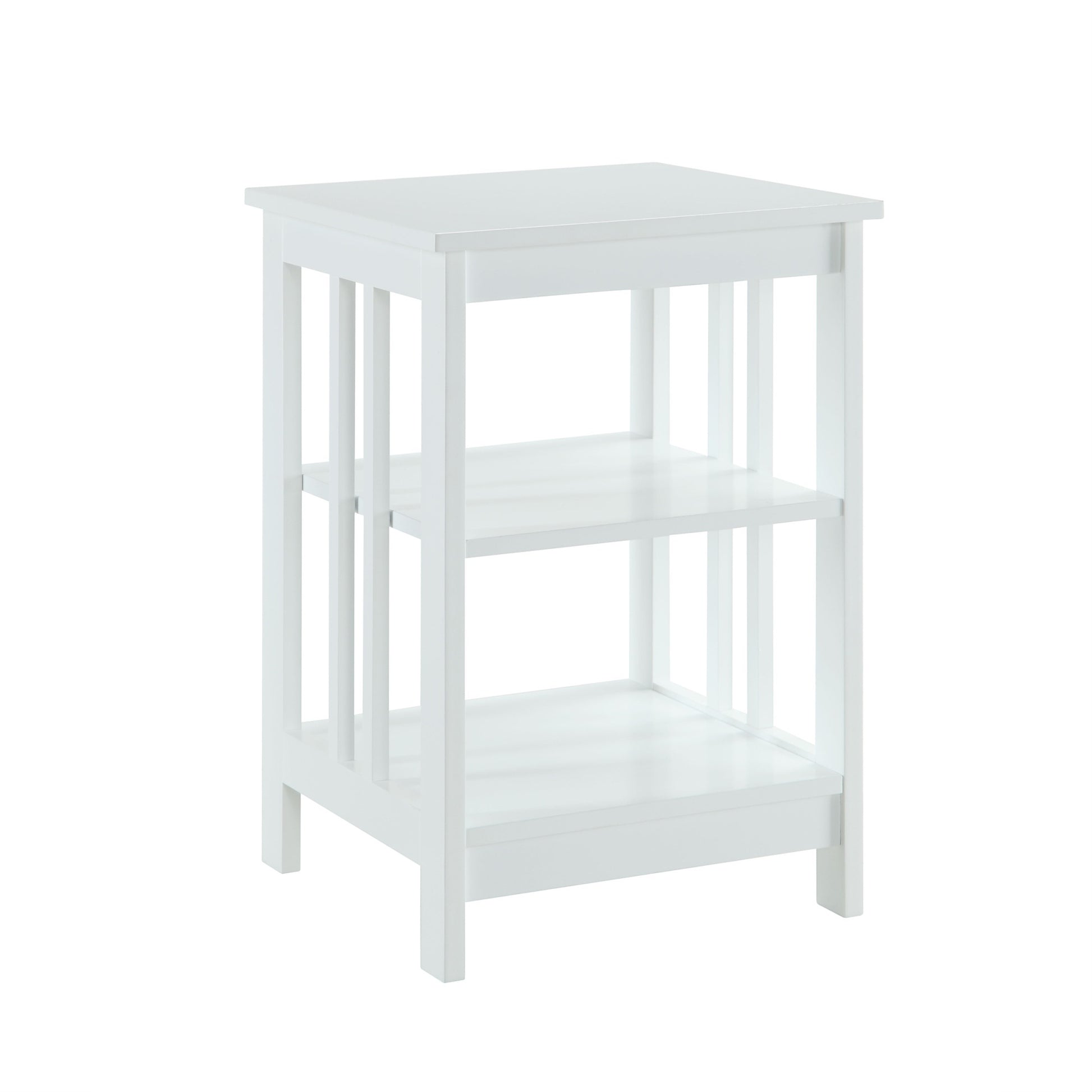 CasaFoyer Mission End Table with Shelves by - Stylish and Functional Living Area Furniture with Ample Storage Space for Books and Collectibles - Durable MDF and Particleboard Construction - Part of the Mission Collection