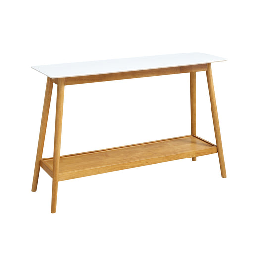 CasaFoyer Oslo Console Table - Mid Century Style, Sleek Glossy Finish, Spacious Bottom Shelf, Durable Construction - Perfect for Showcasing Collectibles - Oslo Collection