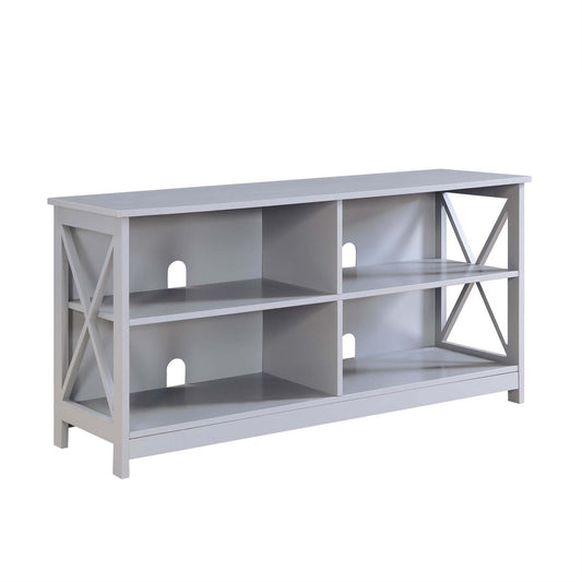 CasaFoyer Oxford TV Stand with Shelves - Contemporary Style, Open Concept Design, Cable Management, Durable MDF, 5-Shelf Unit, Refreshing Touch to Decor