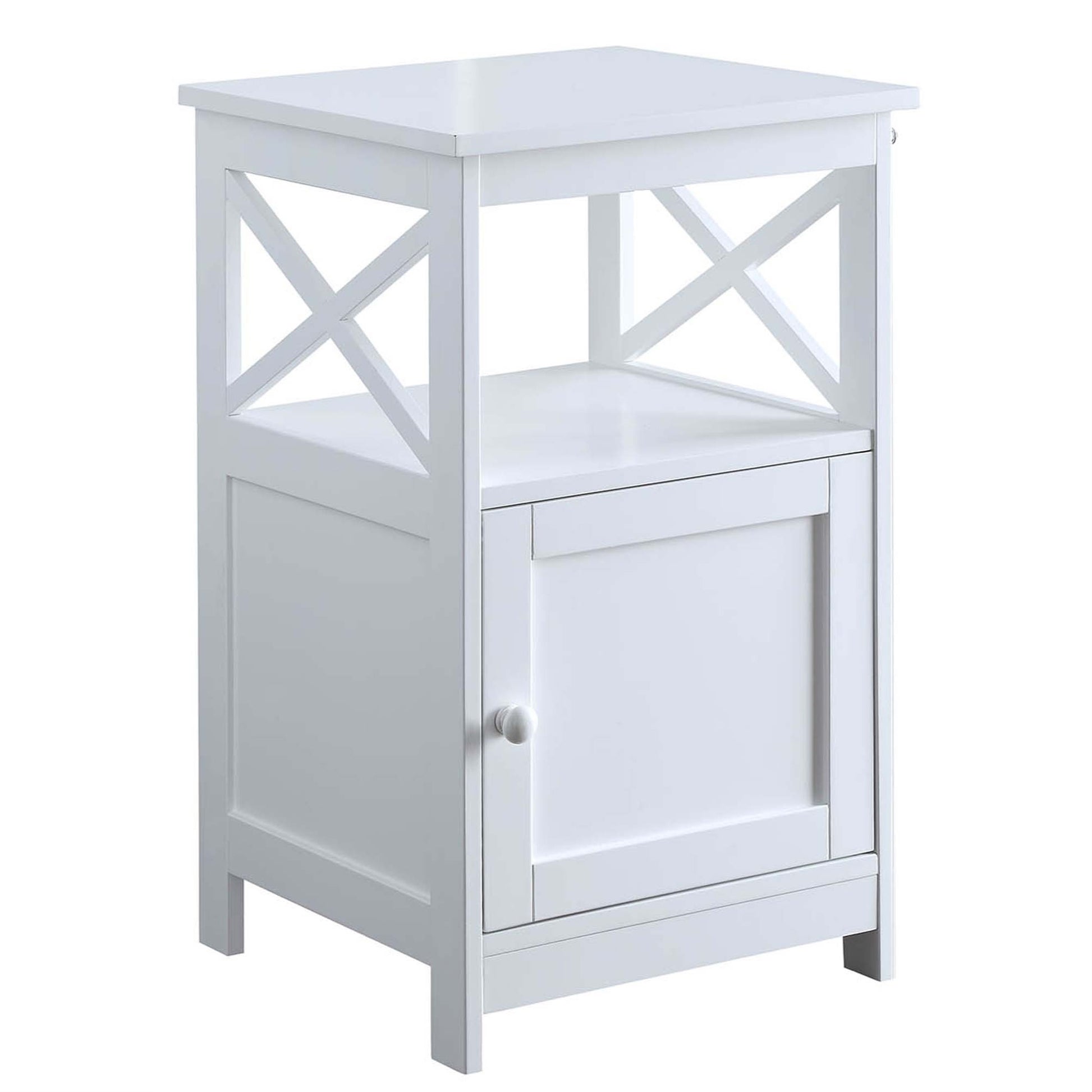 CasaFoyer Oxford End Table by - Stylish and Versatile with Storage Cabinet, Shelf, and Ample Table Top Space. Contemporary Design, Easy Assembly. Multiple Finishes Available.