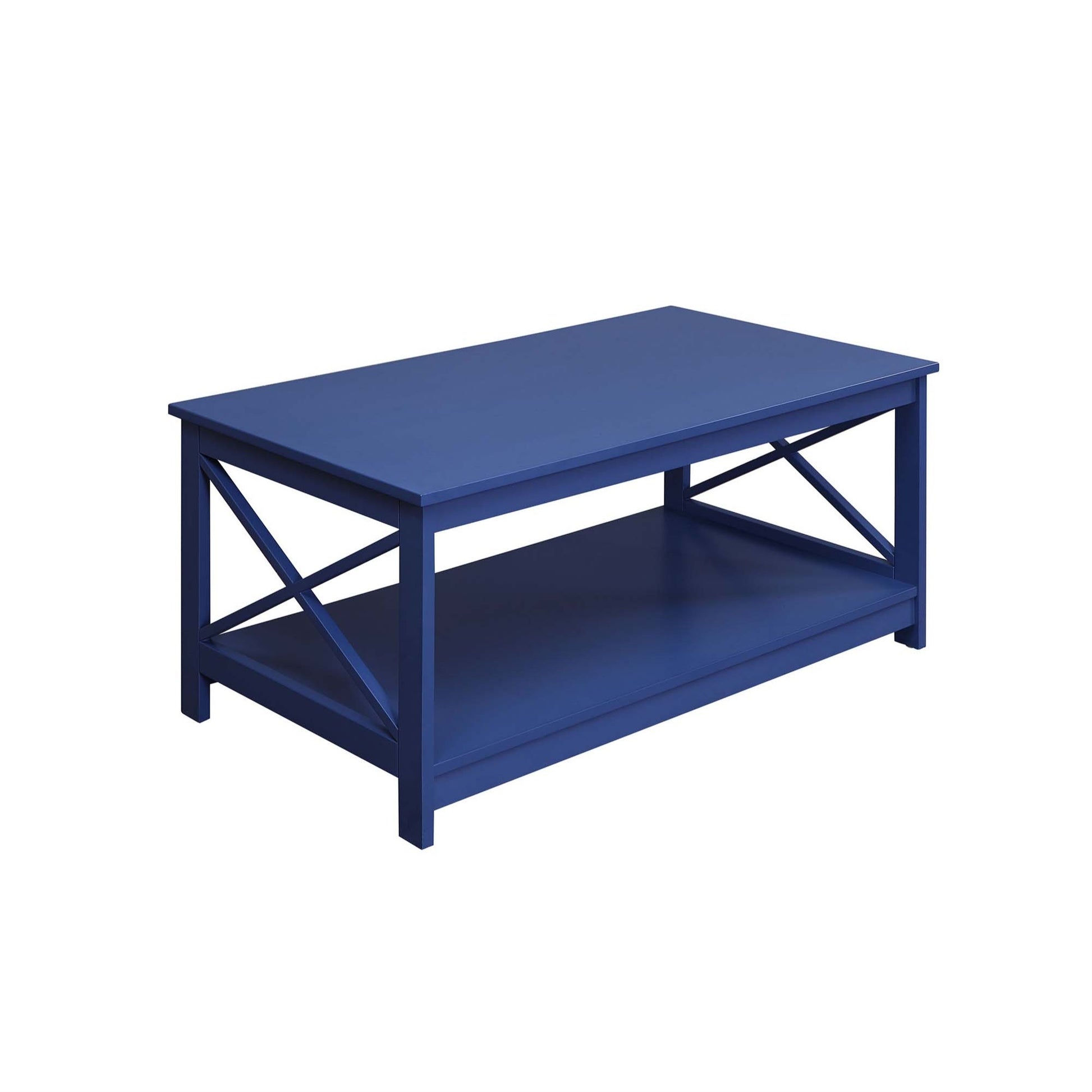 CasaFoyer Oxford Coffee Table with Shelf - Stylish and Spacious Home Decor Addition for Collectibles and Essentials