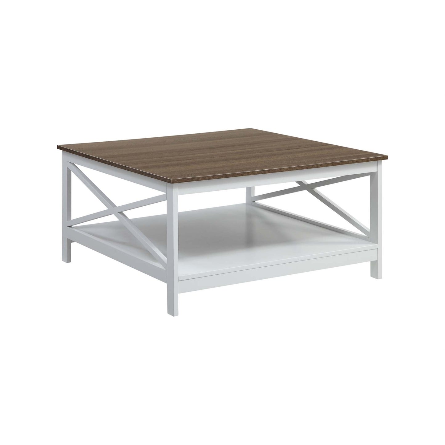 CasaFoyer Oxford 36" Square Coffee Table with Shelf - Enhance Home Aesthetics, Elegant Design, Convenient Bottom Shelf, Generously-Sized Table Top. (Sold Separately)