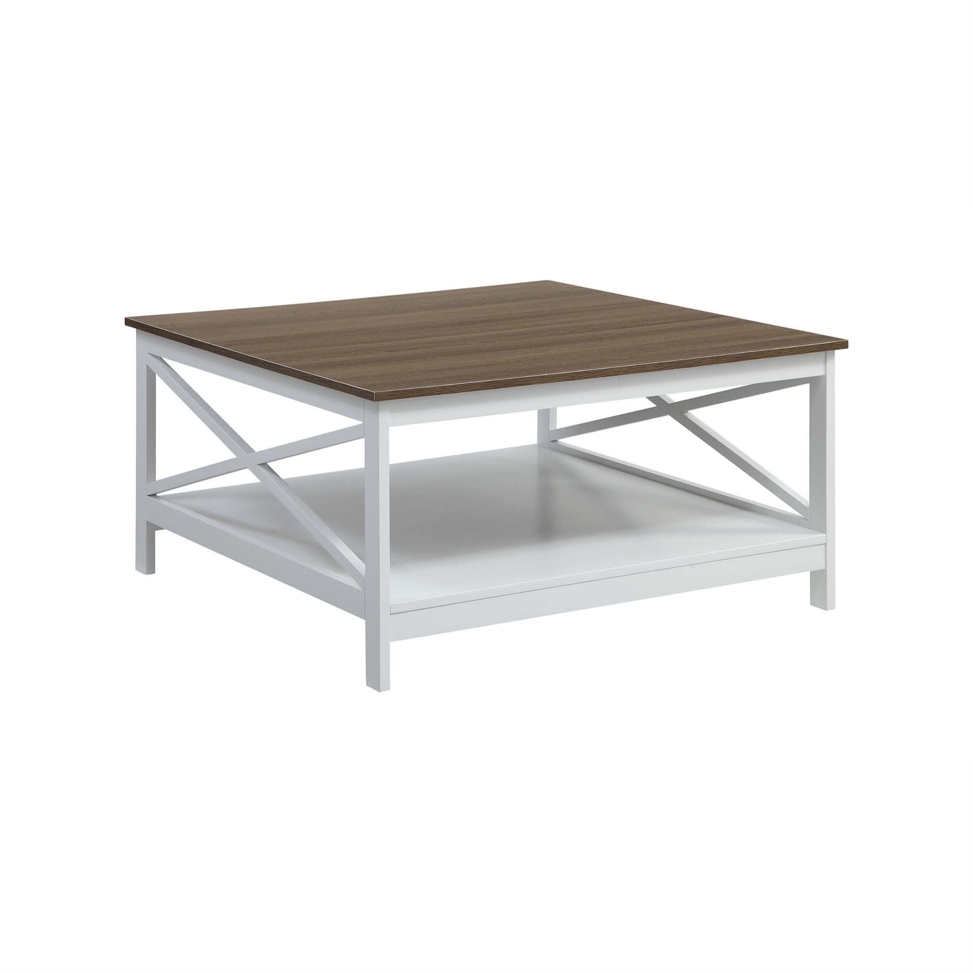 CasaFoyer Oxford 36" Square Coffee Table with Shelf - Enhance Home Aesthetics, Elegant Design, Convenient Bottom Shelf, Generously-Sized Table Top. (Sold Separately)