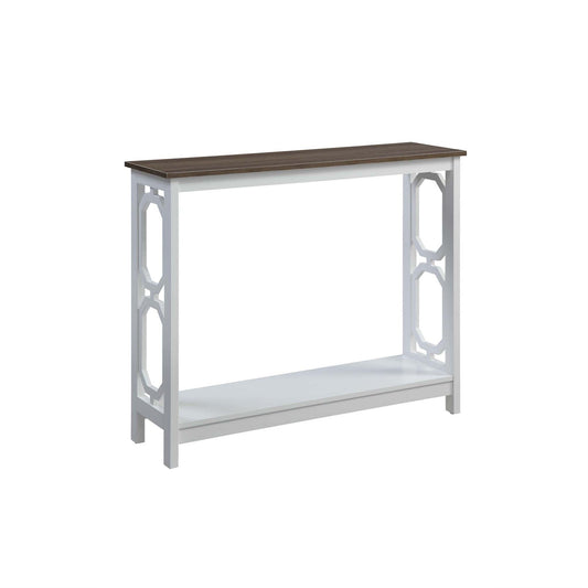 CasaFoyer Omega Console Table with Shelf - Sleek & Contemporary Design | Ample Display Space | Easy Assembly | MDF Construction | Rich Non-Lead Based Paint | Versatile & Functional