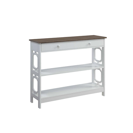 CasaFoyer Stylish and Versatile Omega 1 Drawer Console Table with Shelves - Ample Storage, Sleek Geometric Design, Durable Construction - Perfect for Any Decor - Enhance Your Living Space Today!