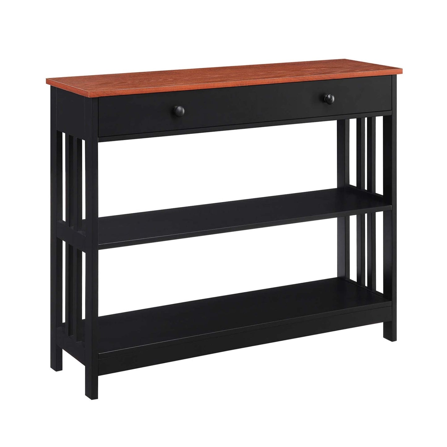 CasaFoyer "Mission 1 Drawer Console Table with Shelves by - Stylish Storage and Display Solution for Entryway, Hall, or Living Room - Easy Assembly - Durable MDF Construction"