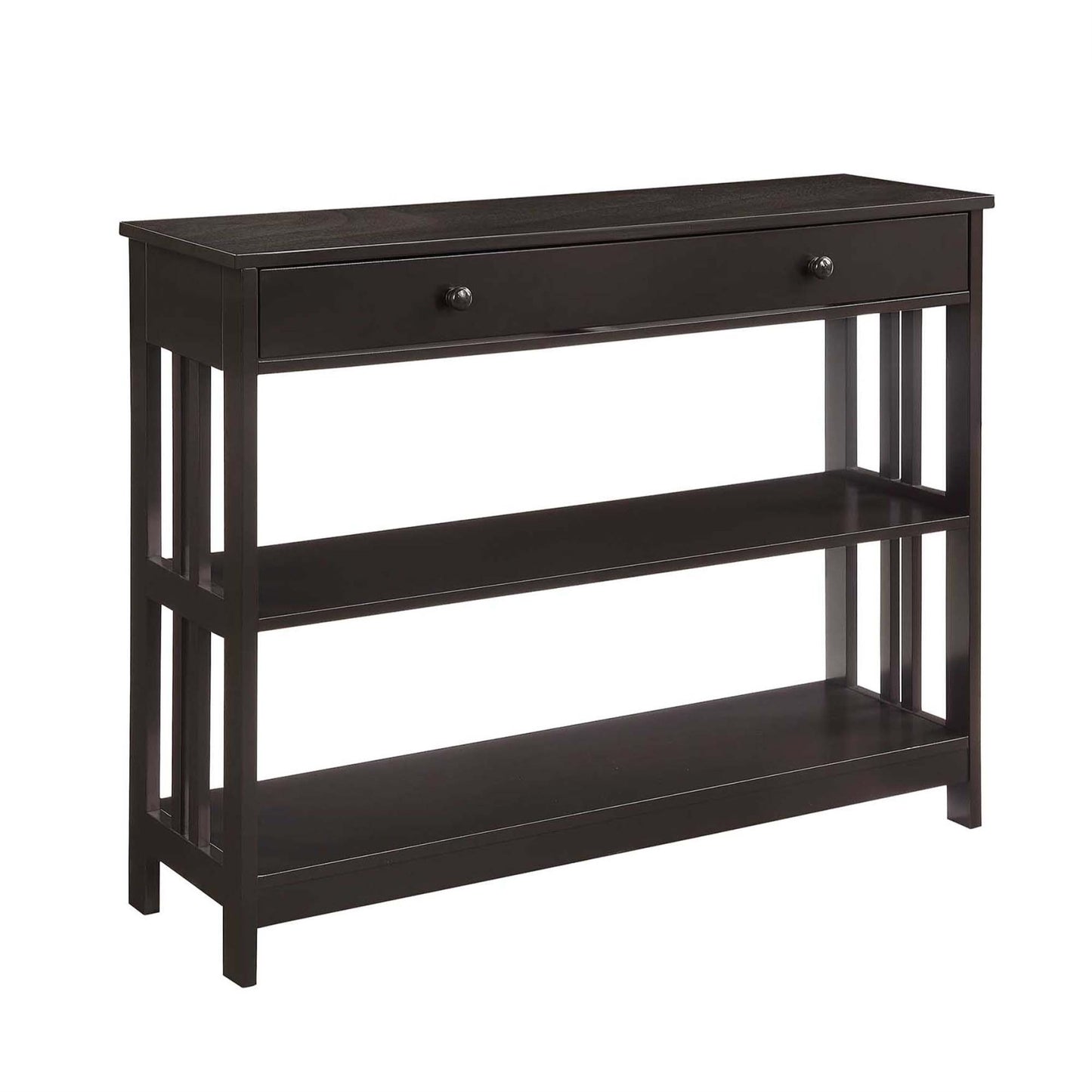 CasaFoyer Mission 1 Drawer Console Table with Shelves by - Sleek & Contemporary Design, Durable MDF Construction, Easy Assembly - Perfect for Entryway or Living Room