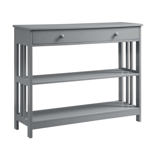 CasaFoyer Mission 1 Drawer Console Table with Shelves - Stylish and Durable MDF Construction - Easy Assembly - Perfect for Entryway or Living Room - Mission Collection