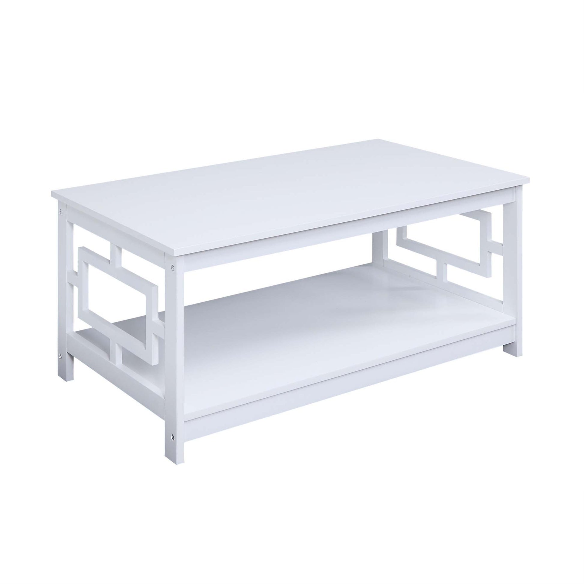 CasaFoyer "Town Square Coffee Table with Shelf - Durable MDF Construction, Non-Toxic Paint, Asian-Inspired Design - CasaFoyer"