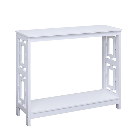 CasaFoyer Town Square Console Table with Shelf - Durable MDF Construction, Non-Toxic Paint, Asian-Inspired Design - Ideal for Entryway, Living Room, or Behind Sofa - Collection