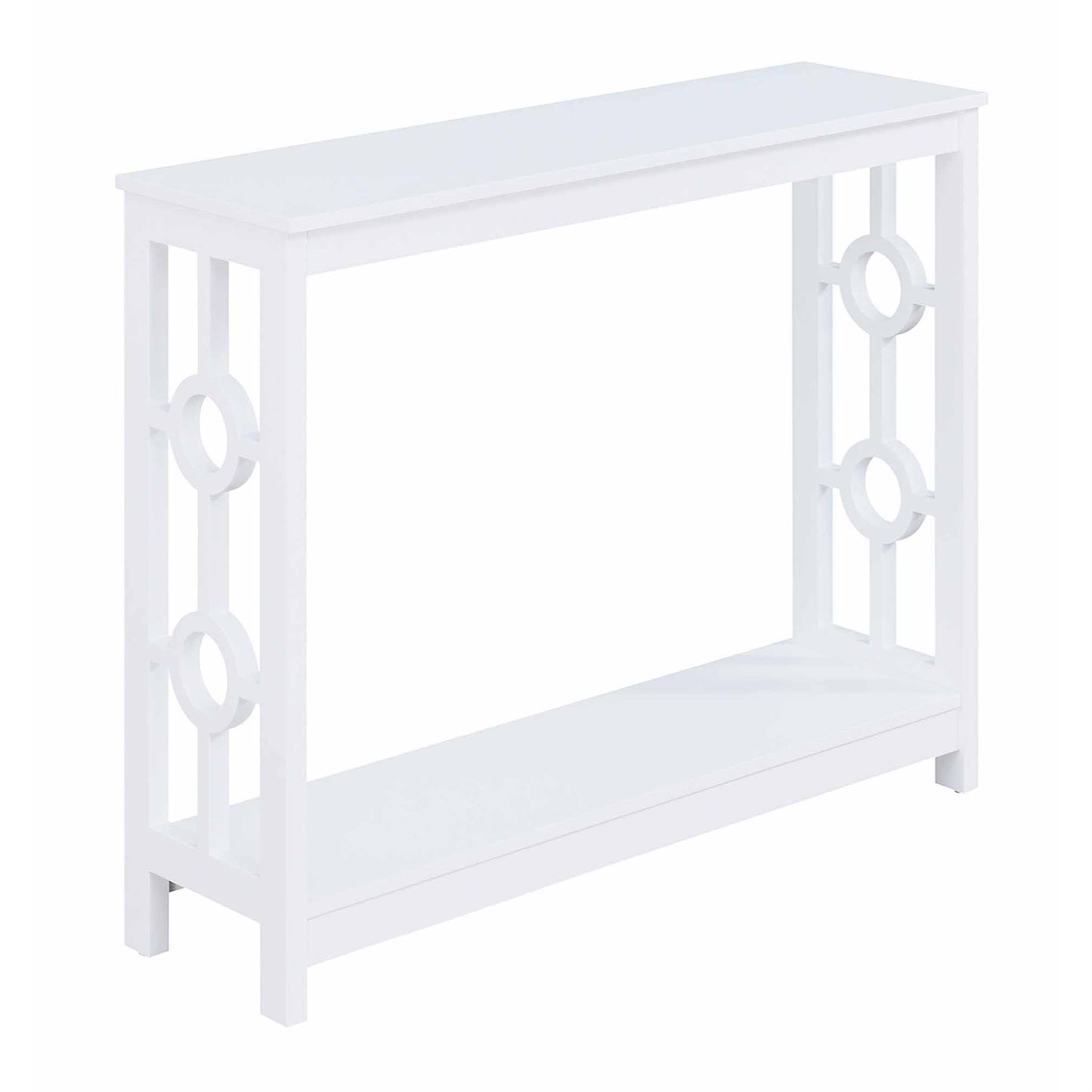 CasaFoyer Ring Console Table with Shelf - Contemporary Design, Durable Materials, Ample Storage Space, Easy Assembly, Versatile Placement.