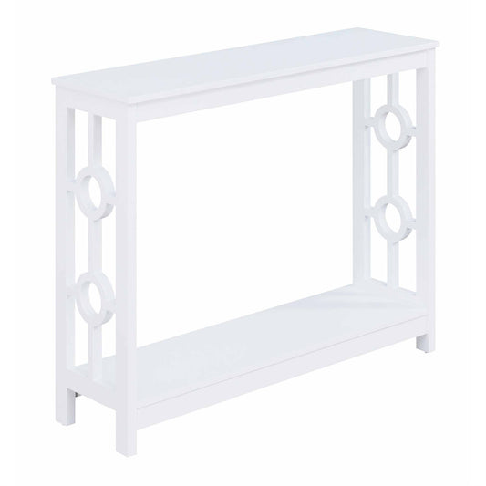 CasaFoyer Ring Console Table with Shelf - Contemporary Design, Durable Materials, Ample Storage Space, Easy Assembly, Versatile Placement.
