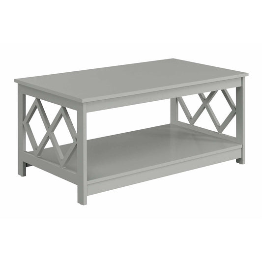 CasaFoyer Diamond Coffee Table with Shelf - Contemporary Design, Ample Space, Durable Materials, Easy Cleaning, Versatile Placement, Quick Assembly