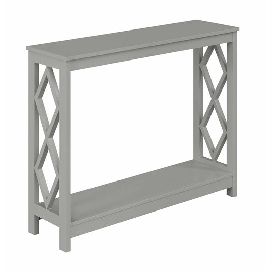CasaFoyer Diamond Console Table with Shelf - Chic Contemporary Design, Two Ample Shelves, Easy to Clean, Sturdy MDF Frames and Legs, Versatile Two-Tier Unit