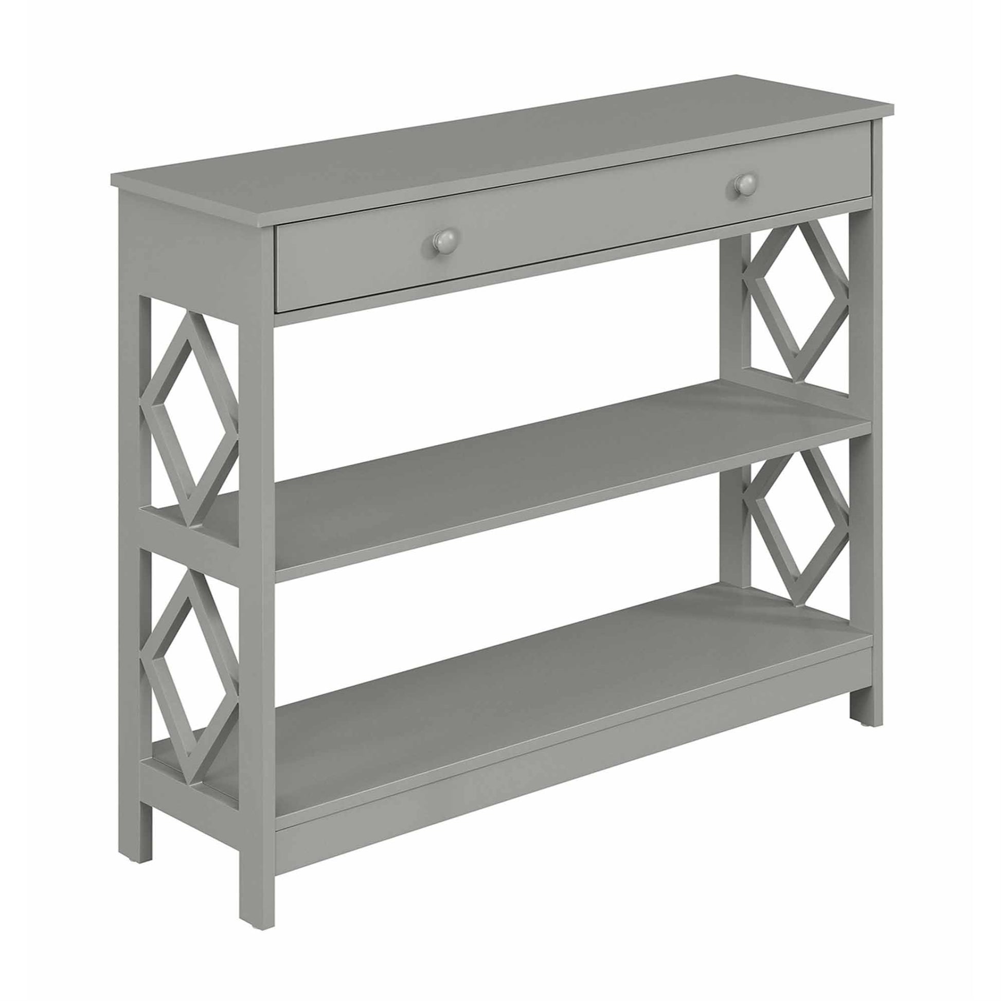 CasaFoyer Diamond 1 Drawer Console Table with Shelves - Stylish, Durable, and Versatile Storage Solution for Your Home - Easy Assembly - Diamond Collection