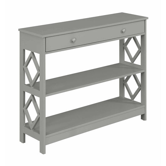 CasaFoyer Diamond 1 Drawer Console Table with Shelves - Stylish, Durable, and Versatile Storage Solution for Your Home - Easy Assembly - Diamond Collection