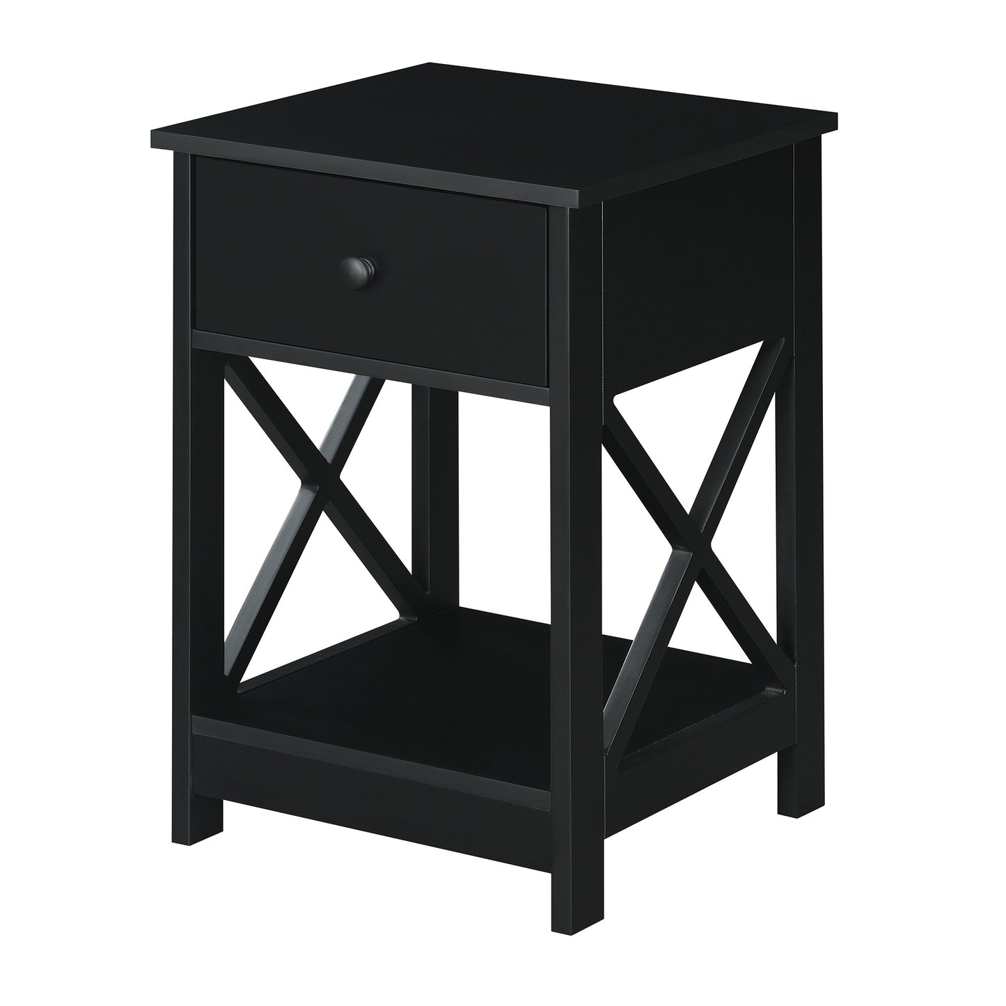 CasaFoyer Oxford 1 Drawer End Table with Shelf - Modern and Sleek Design, Ample Storage, Durable MDF Construction, Non-Toxic Paint Finish