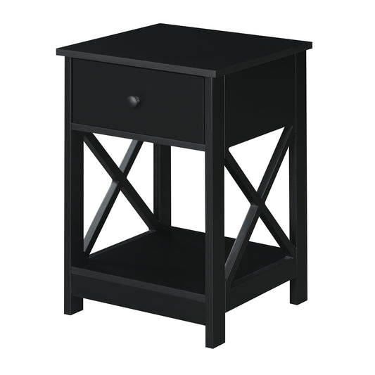 CasaFoyer Oxford 1 Drawer End Table with Shelf - Modern and Sleek Design, Ample Storage, Durable MDF Construction, Non-Toxic Paint Finish
