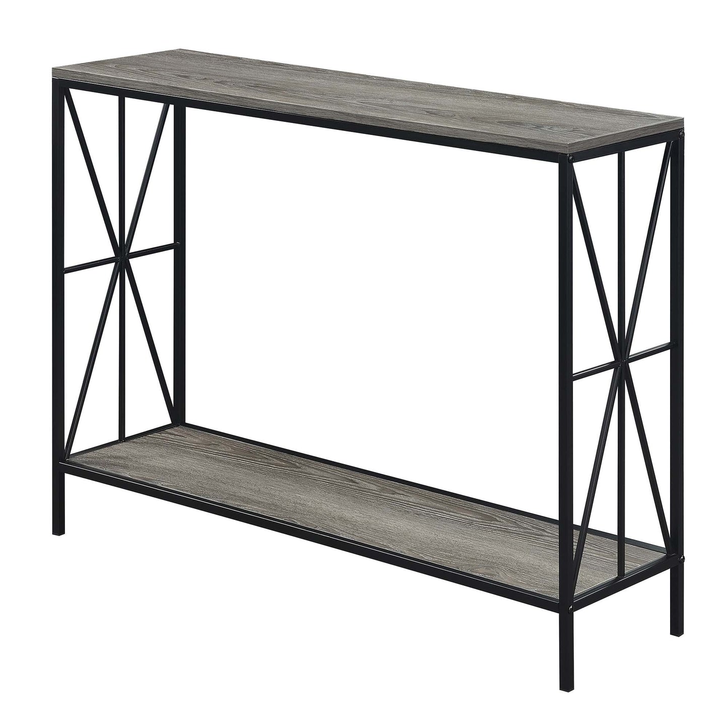 CasaFoyer Tucson Starburst Console Table with Shelf - Stylish and Versatile Living Room Furniture with Ample Surface Space and Bottom Shelf