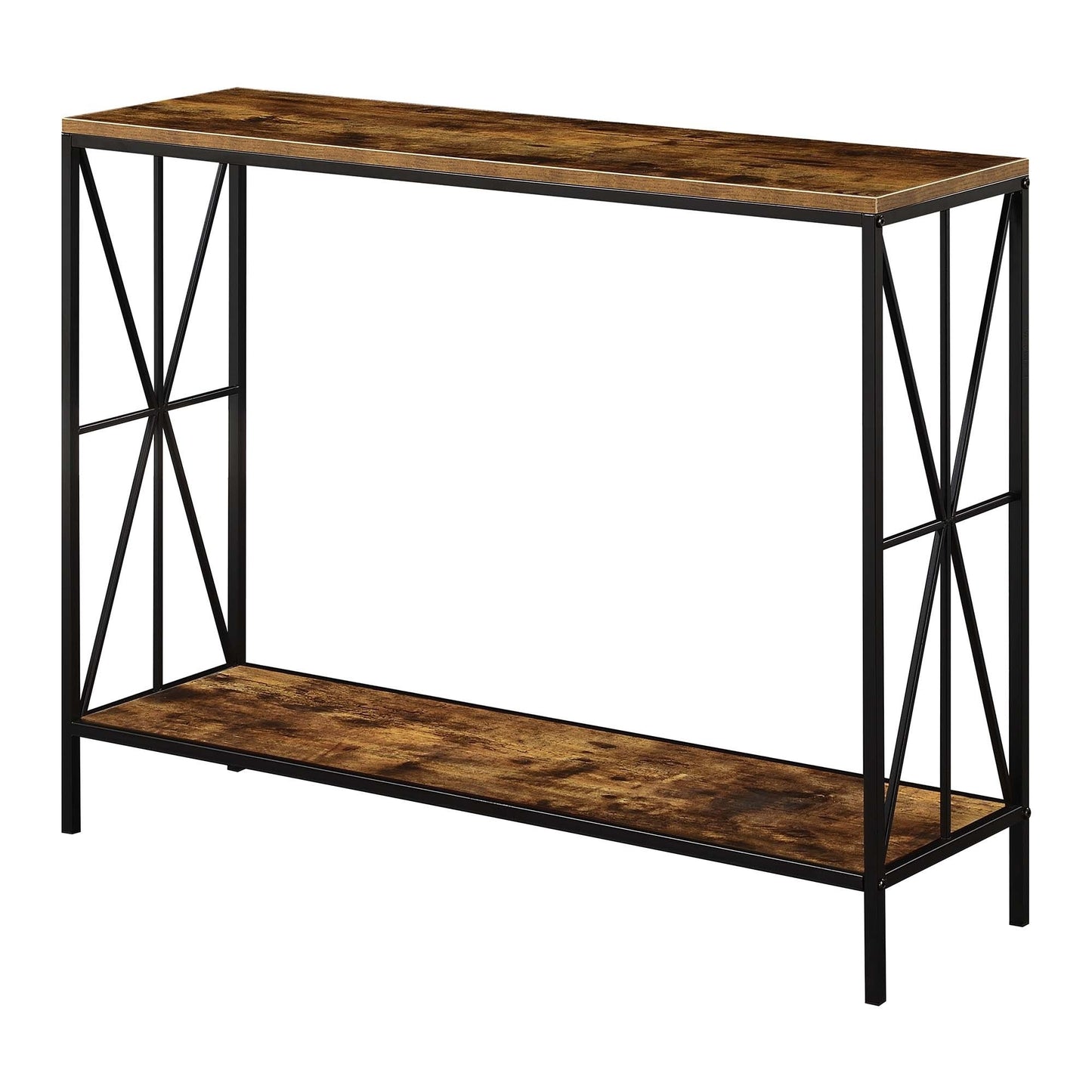 CasaFoyer Tucson Starburst Console Table with Shelf - Versatile and Stylish Furniture for Entryway, Hallway, or Living Room - Durable Particle Board Shelves and Sturdy Metal Frame - Create a Striking Focal Point in Any Room - Explore the Tucson Collection