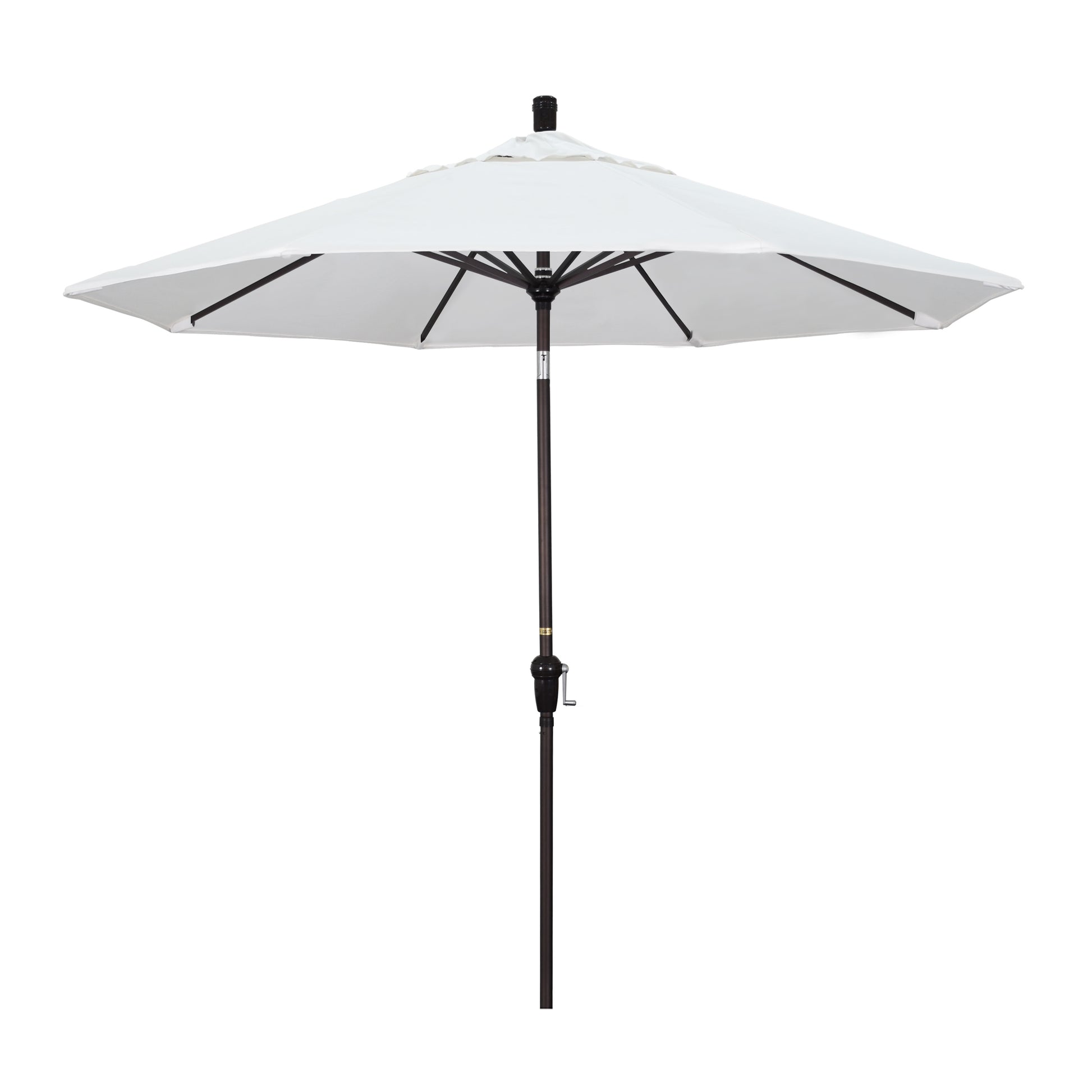 CasaFoyer 9ft California Market Style Umbrella with Crank-to-Open, Crank-to-Tilt, and Auto-Tilt Feature - Attractive Design, Durable Frame, User-Friendly