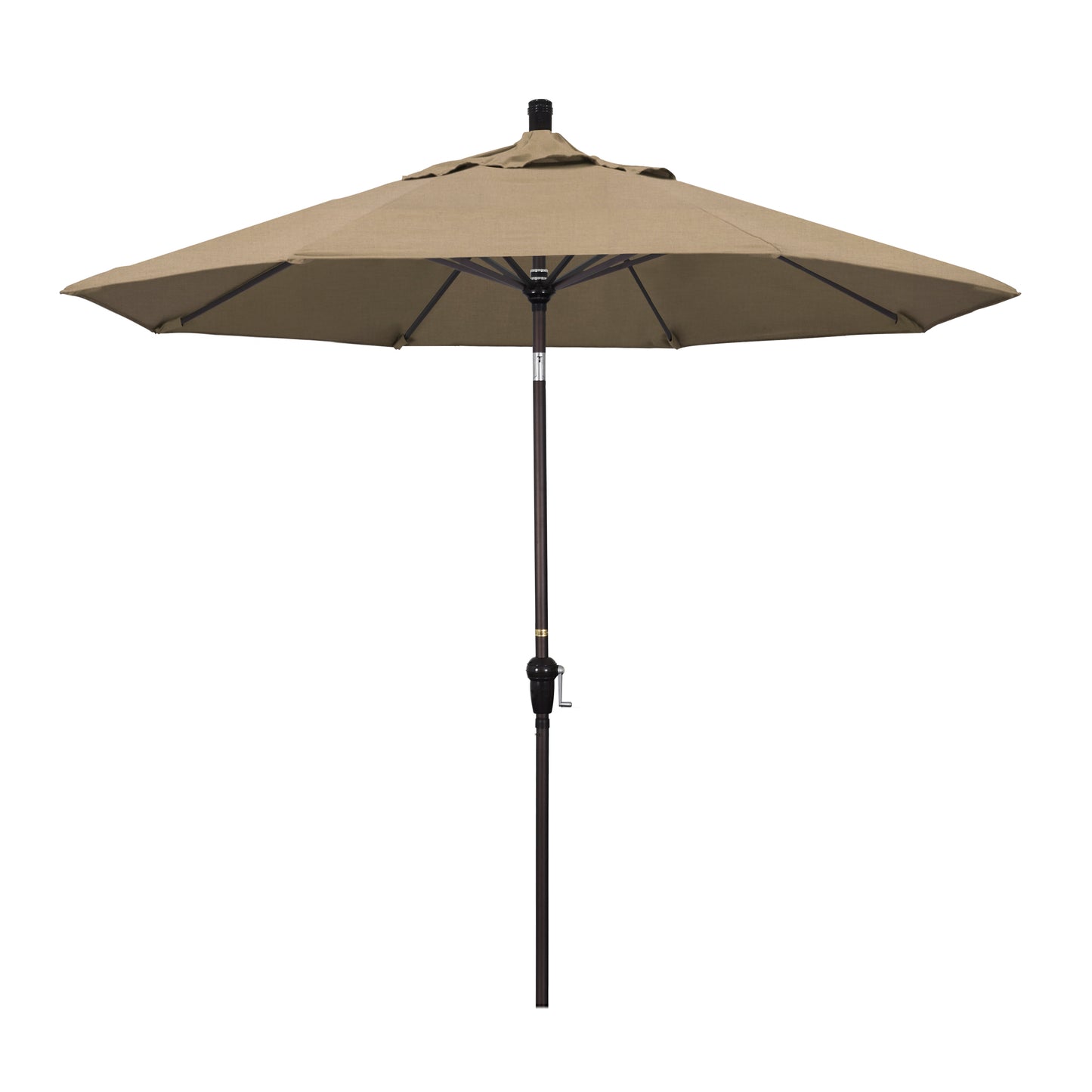 CasaFoyer 9' California Market Style Umbrella with Crank-to-Open and Auto-Tilt Feature - Durable and Hassle-Free Shade Solution for Residential Owners