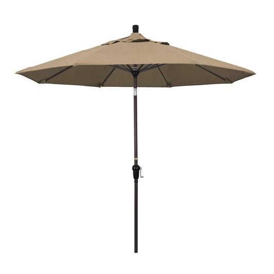 CasaFoyer 9' California Market Style Umbrella with Crank-to-Open and Auto-Tilt Feature - Durable and Hassle-Free Shade Solution for Residential Owners