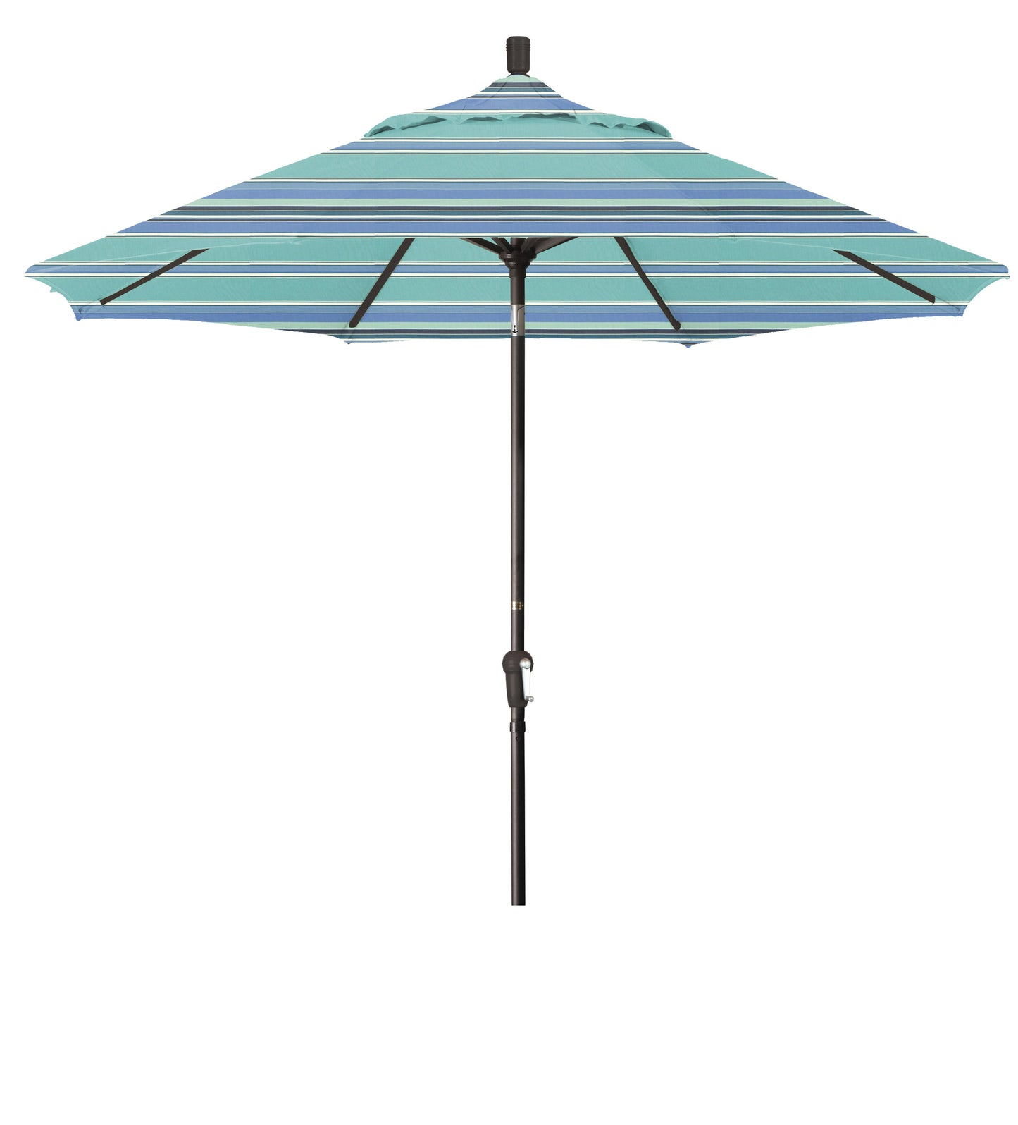 CasaFoyer 9' California Market Style Umbrella with Crank-to-Open and Auto-Tilt Feature - Durable and Attractive Design for Residential Owners