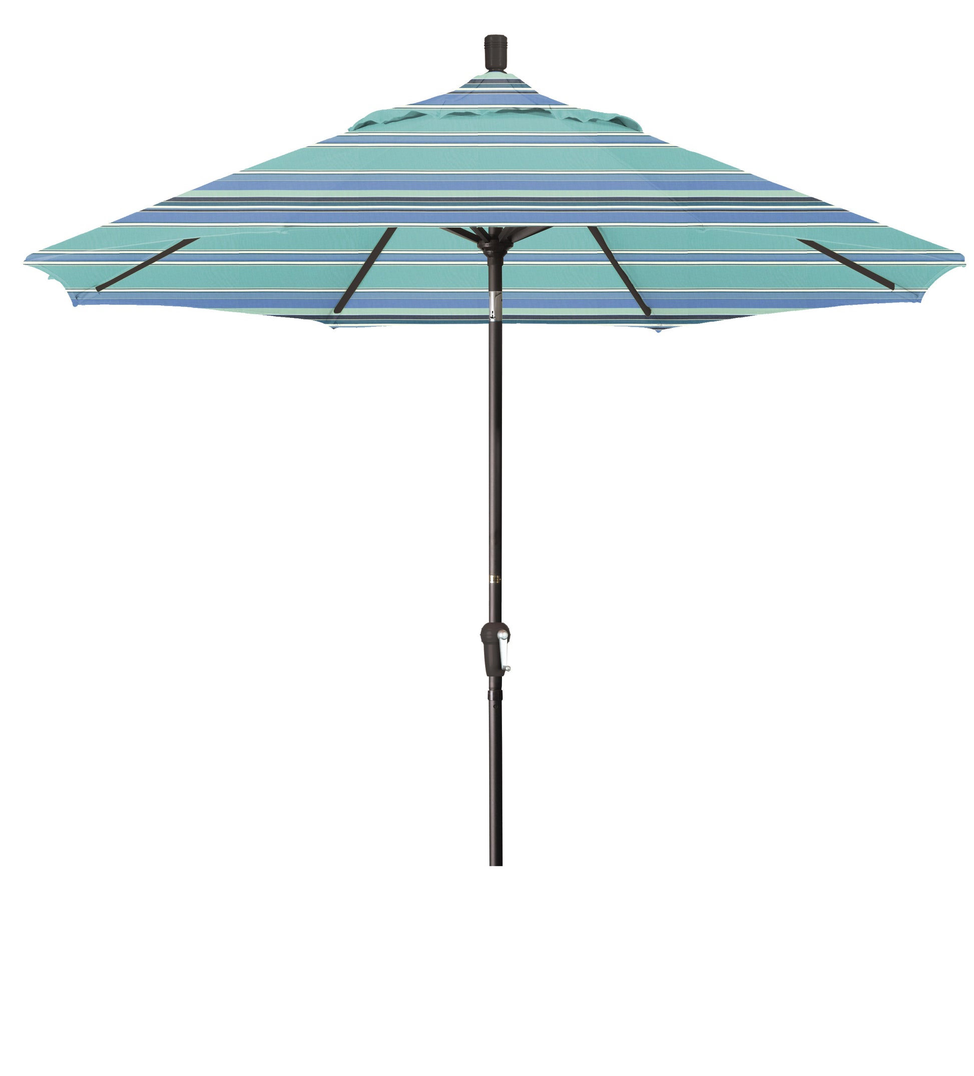 CasaFoyer 9' California Market Style Umbrella with Crank-to-Open and Auto-Tilt Feature - Durable and Attractive Design for Residential Owners