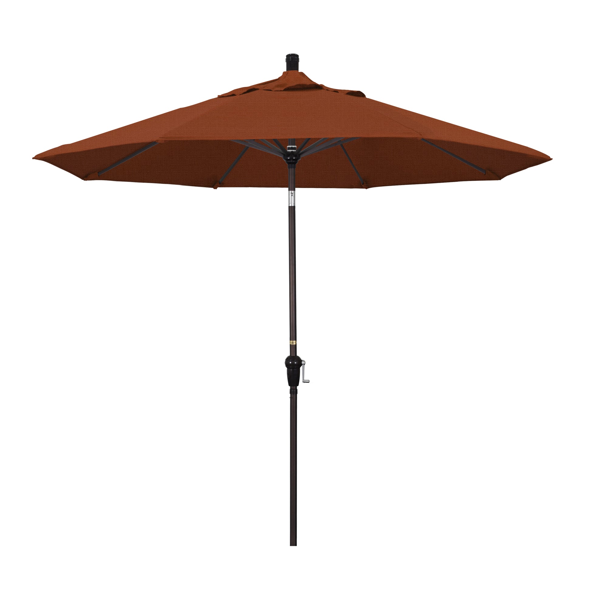 CasaFoyer 9' California Market Style Umbrella with Crank-to-Open, Crank-to-Tilt, and Auto-Tilt Feature - Durable and User-Friendly Patio Shade Solution