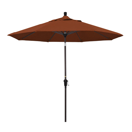 CasaFoyer 9' California Market Style Umbrella with Crank-to-Open, Crank-to-Tilt, and Auto-Tilt Feature - Durable and User-Friendly Patio Shade Solution