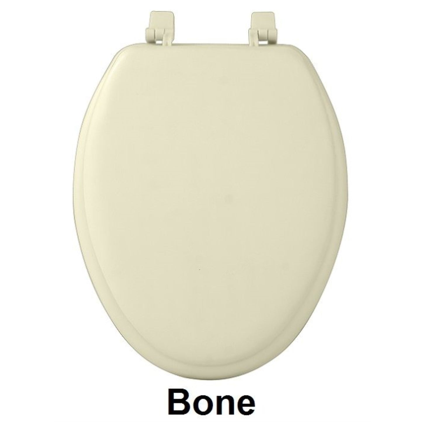 CasaFoyer Fantasia Soft Elongated Vinyl Toilet Seat - Warm & Comfortable, Easy Install, Adjustable Hinges, Cleaning Made Easy. (Bone)