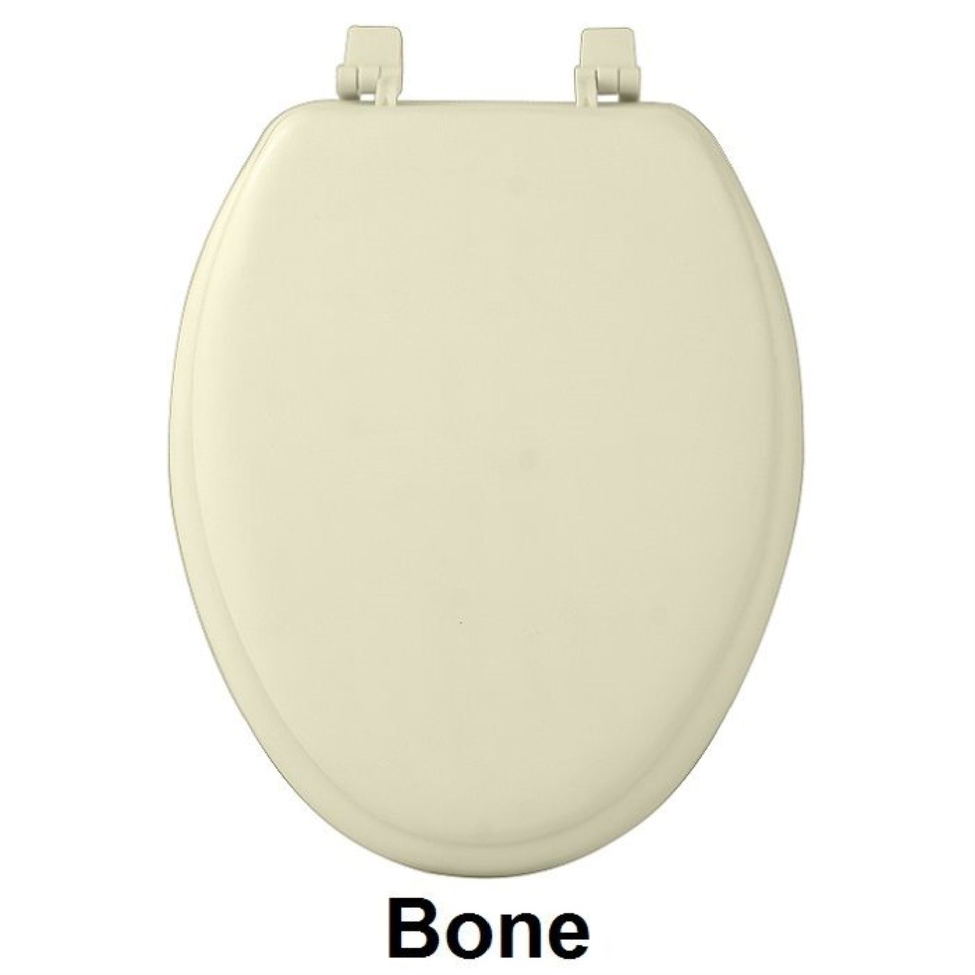 CasaFoyer Fantasia Soft Elongated Vinyl Toilet Seat - Warm & Comfortable, Easy Install, Adjustable Hinges, Cleaning Made Easy. (Bone)