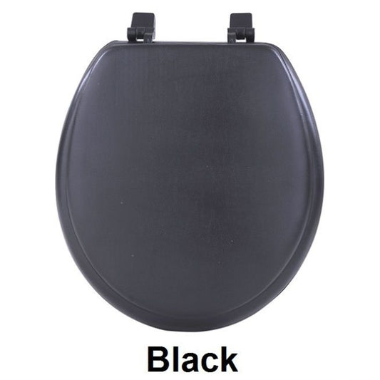 CasaFoyer Fantasia Toilet Seat - Warm & Comfortable Vinyl Cover, Easy Installation, Fits Standard Fixtures, Adjustable Hinges, Foam Cushioning. (DEHP Warning)