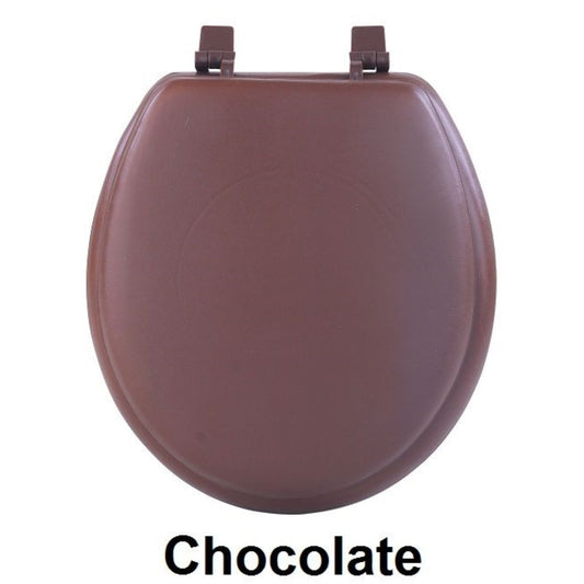 CasaFoyer Fantasia Toilet Seat - Warm & Comfortable Vinyl Cover, Foam Cushioning, Easy Installation, Fits Standard Fixtures. DEHP Warning.