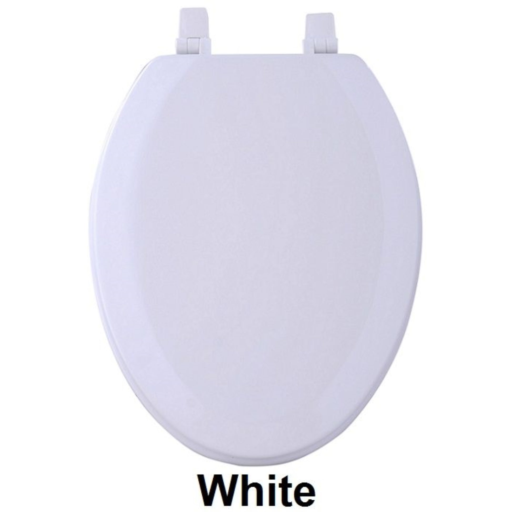 CasaFoyer Wood Toilet Seat - Sturdy, Long-lasting, Easy Installation - Compatible with Elongated Fixtures - Adjustable Hinges - Deluxe Molded Design