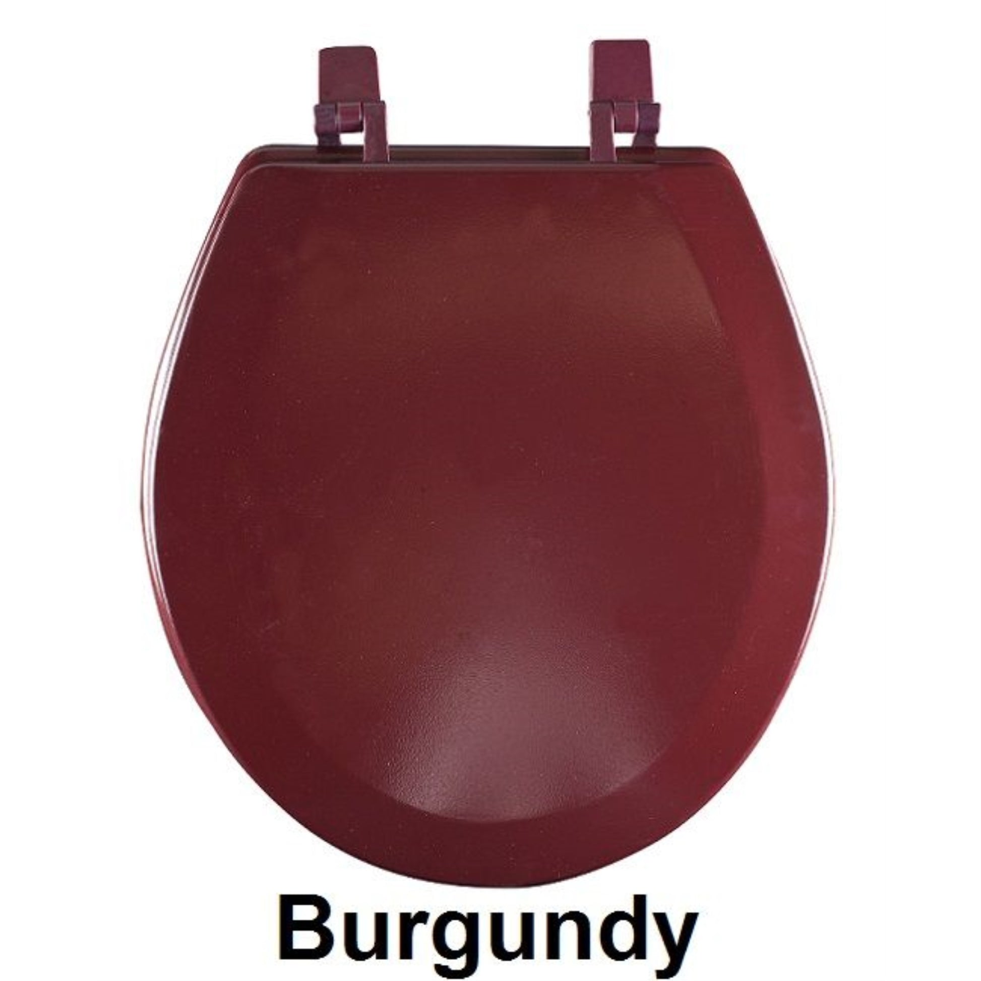 CasaFoyer Affordable and Sturdy Wood Toilet Seat with Adjustable Hinges - Easy to Install and Clean - Adds Elegance to Your Bathroom - Standard Size - Burgundy