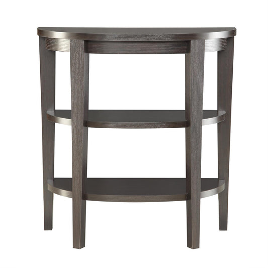 CasaFoyer Newport Half-Circle Console Table - Elegant Design with Shelves for Ample Storage Space