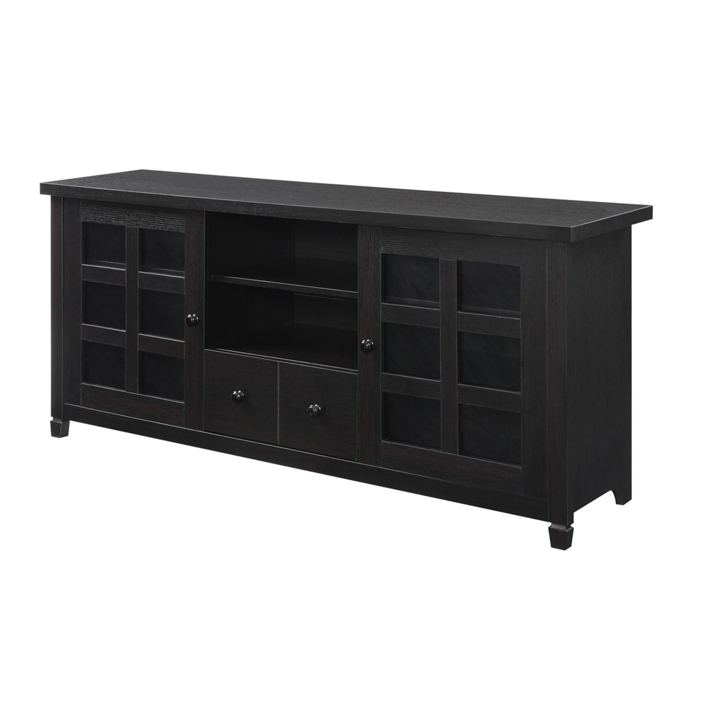 CasaFoyer Newport Park Lane 60" TV Stand with Storage Cabinets & Drawer - Cable Management, Durable Hollow Core Construction - Perfect for Living/Entertainment Room - Complements Any Decor