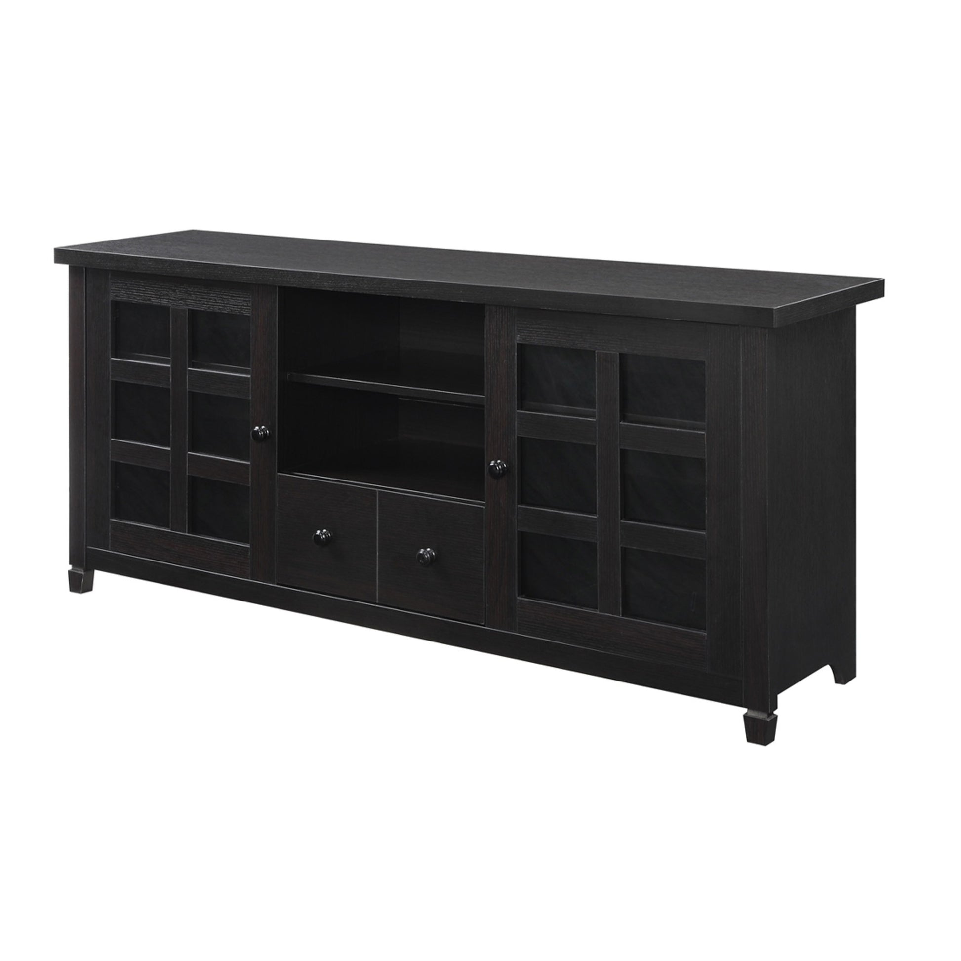CasaFoyer Newport Park Lane 60" TV Stand with Storage Cabinets & Drawer - Cable Management, Durable Hollow Core Construction - Perfect for Living/Entertainment Room - Complements Any Decor