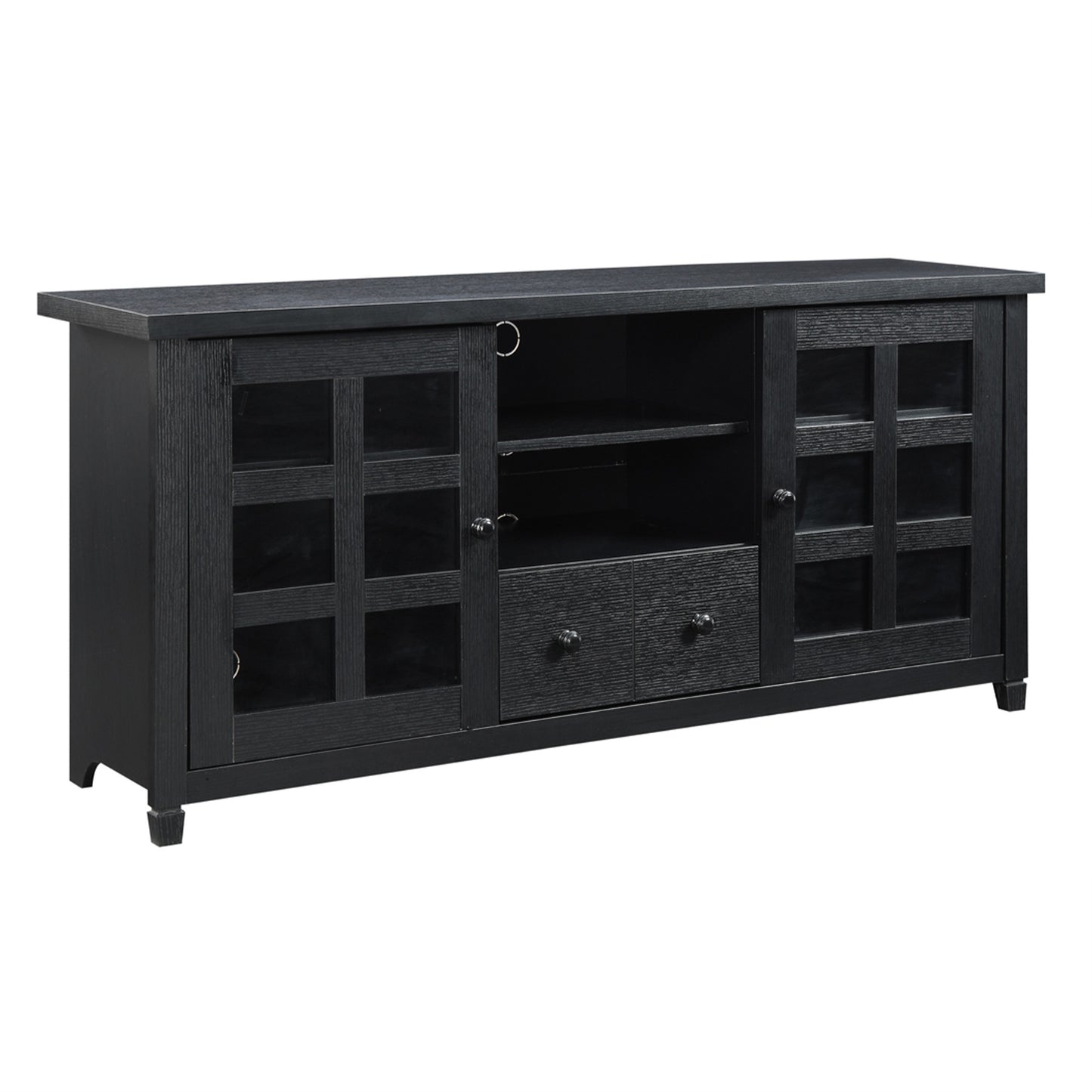 CasaFoyer Newport Park Lane 1 Drawer 60" TV Stand - Elegant & Functional with Storage Cabinets, Shelves, and Cable Management Holes. Durable Hollow Core Construction.