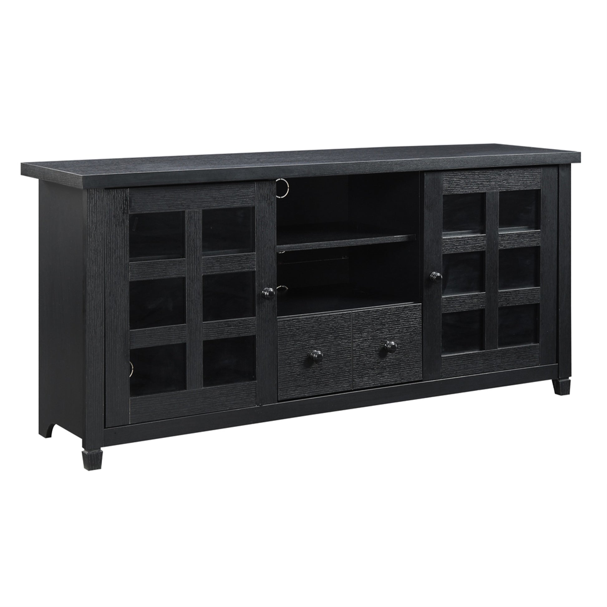 CasaFoyer Newport Park Lane 1 Drawer 60" TV Stand - Elegant & Functional with Storage Cabinets, Shelves, and Cable Management Holes. Durable Hollow Core Construction.