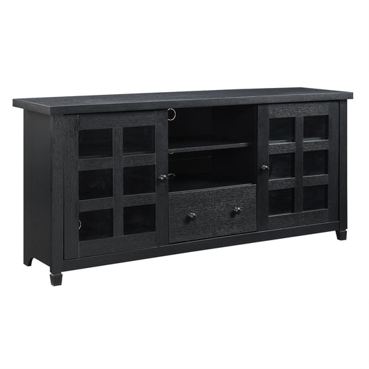CasaFoyer Newport Park Lane 1 Drawer 60" TV Stand - Elegant & Functional with Storage Cabinets, Shelves, and Cable Management Holes. Durable Hollow Core Construction.